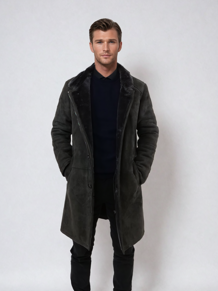 Carlo, 100 cm. - krave - ruskind lam - mand - NS -009 grå