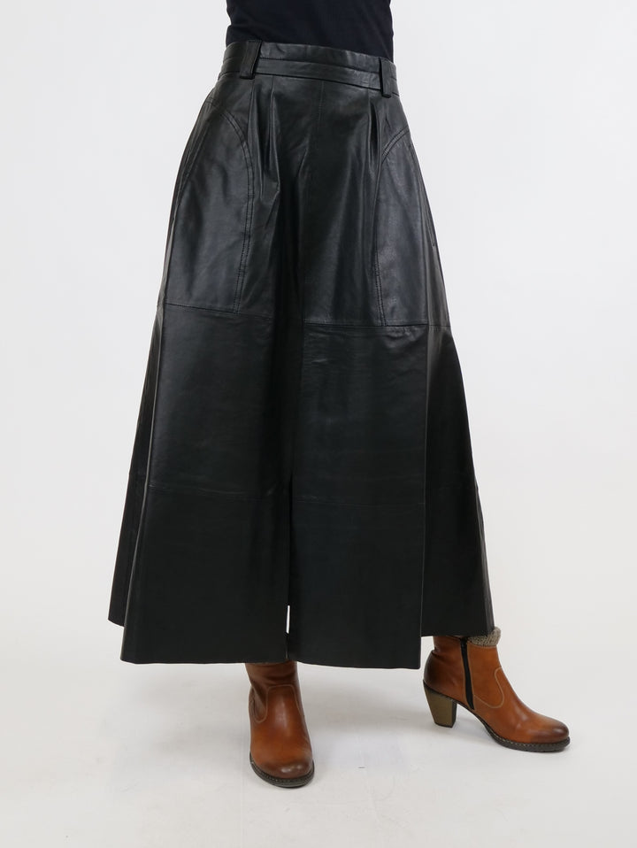 New Lummy Skirt, 88 cm. - Lamb Leather - Women - Black