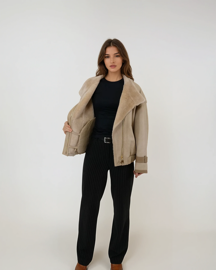 Isola, 58 cm. - Nappa Lamb - Dam - Beige