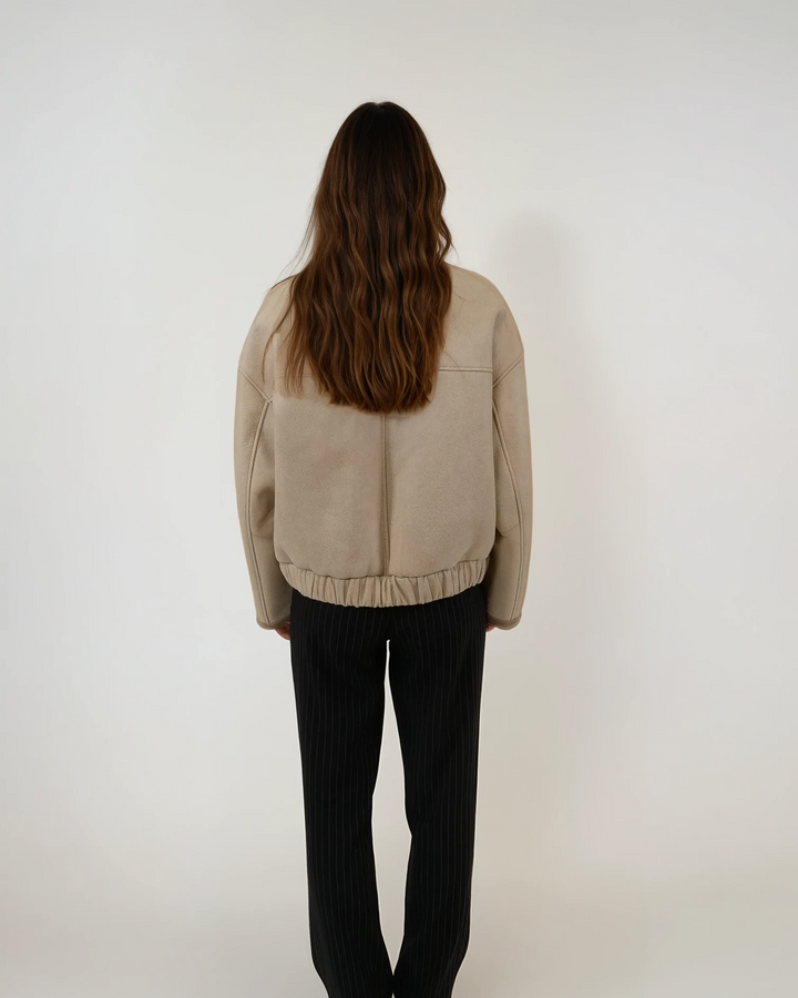 Isola, 58 cm. - Nappa Lamb - Dam - Beige