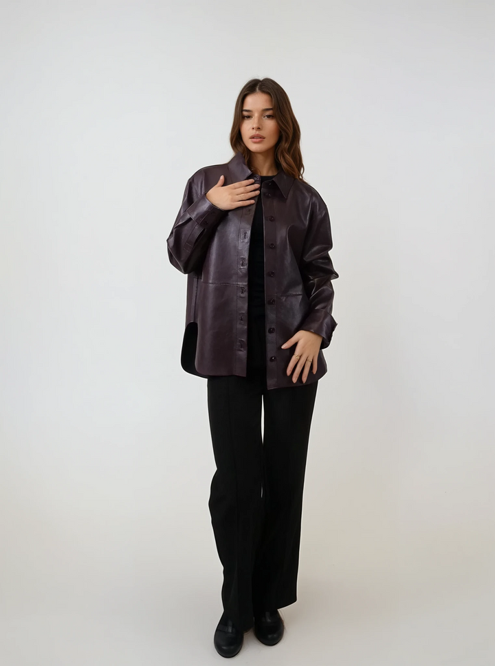 Jayan-Hemd, 72 cm. - Lammleder - Damen - Bordeaux