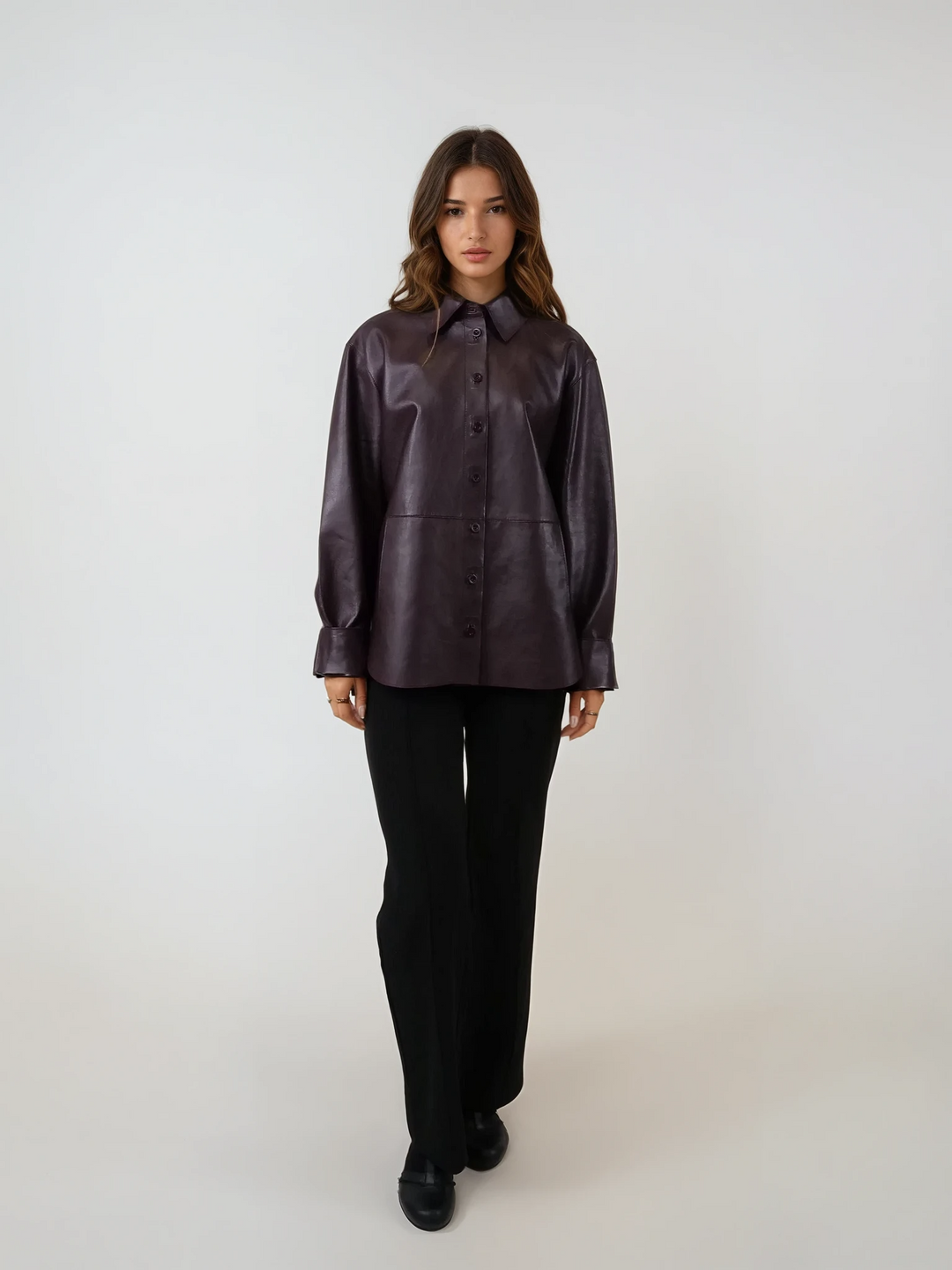 Jayan-Hemd, 72 cm. - Lammleder - Damen - Bordeaux