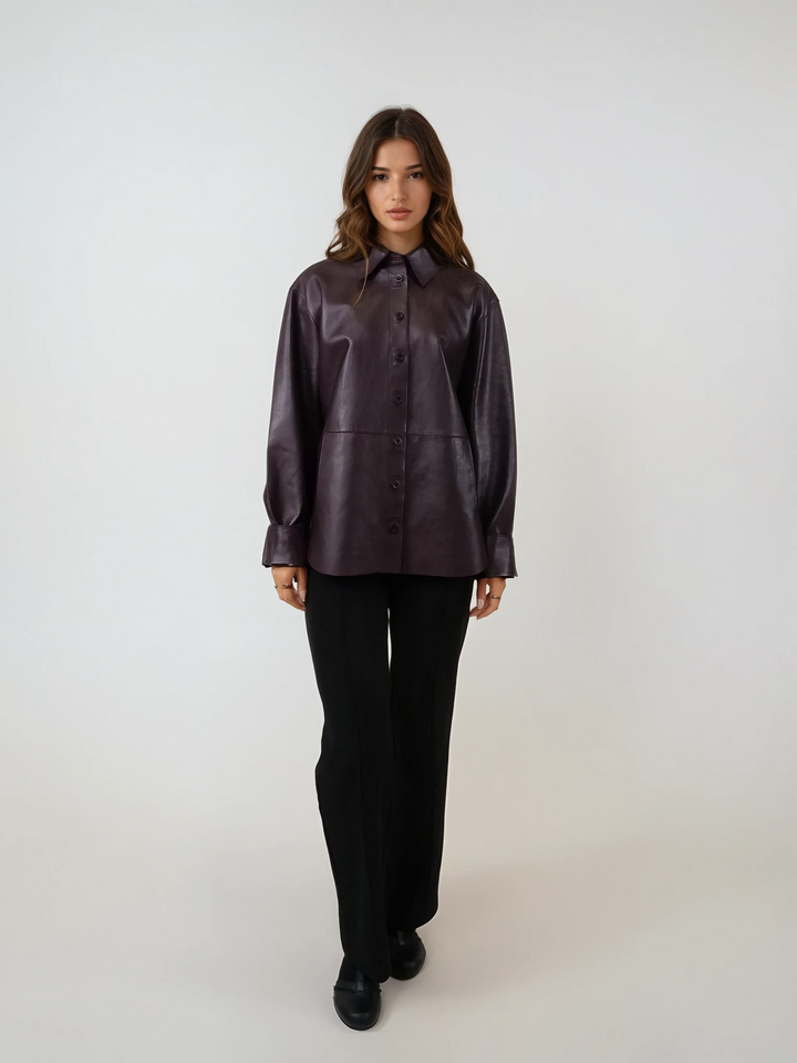 Jayan-Hemd, 72 cm. - Lammleder - Damen - Bordeaux