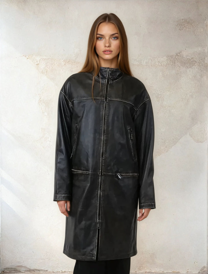 Cosette, 95 cm. - Lammleder - Damen - Schwarz