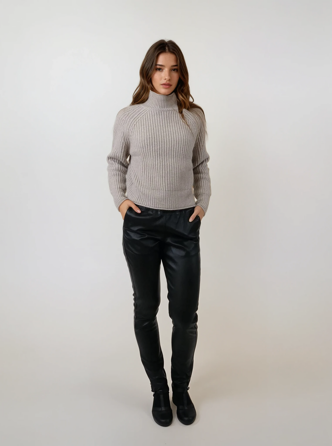 Galapogos pants - Lamb Stretch Leather - Women - Black