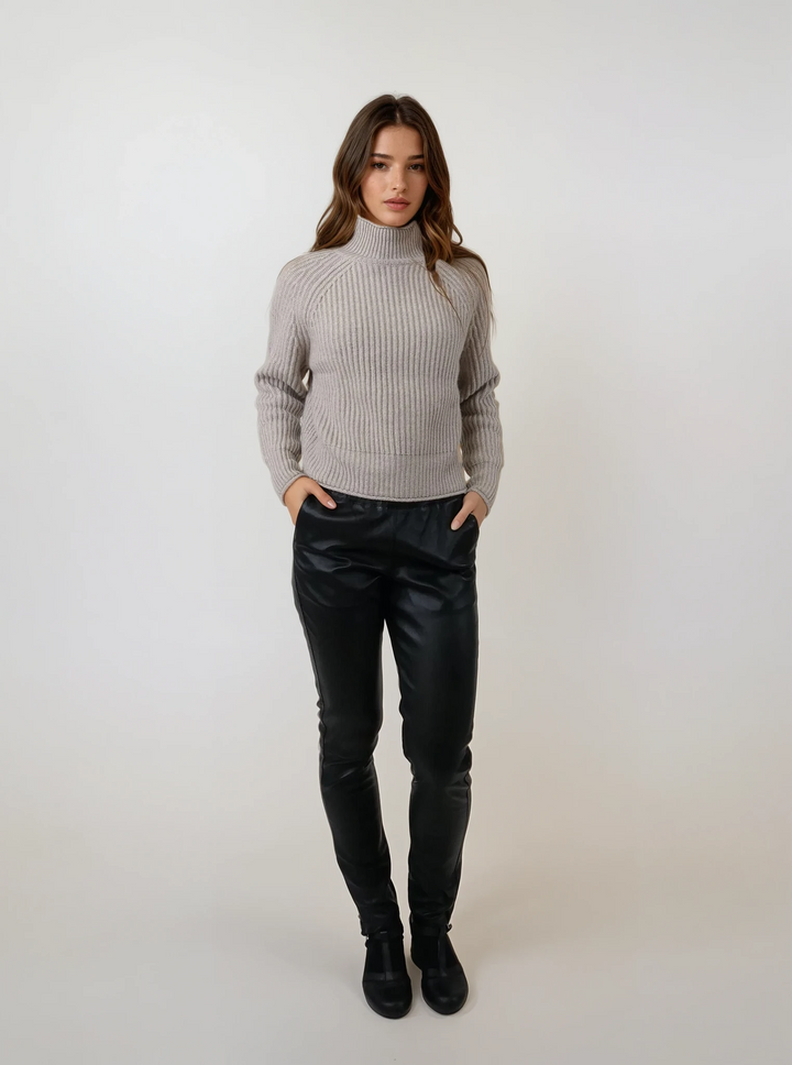 Galapogos pants - Lamb Stretch Leather - Women - Black