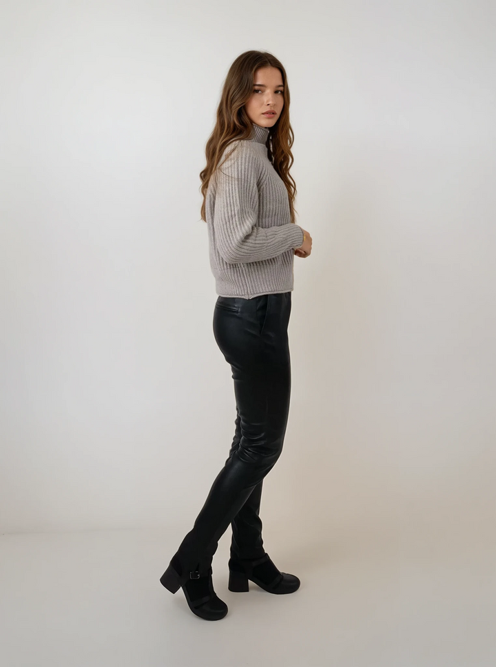 Galapogos pants - Lamb Stretch Leather - Women - Black