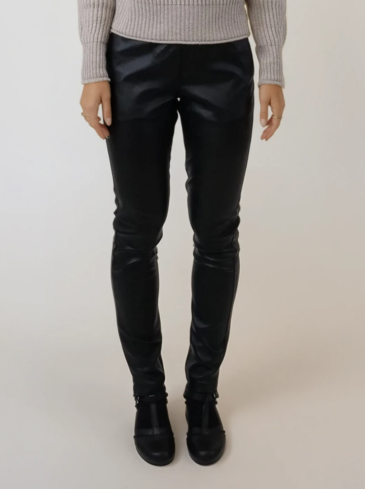 Galapogos pants - Lamb Stretch Leather - Women - Black