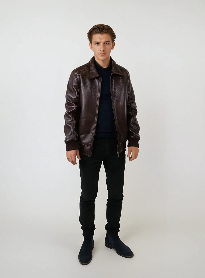 Fallon, 68 cm. - Lamb Leather - Man - Brown