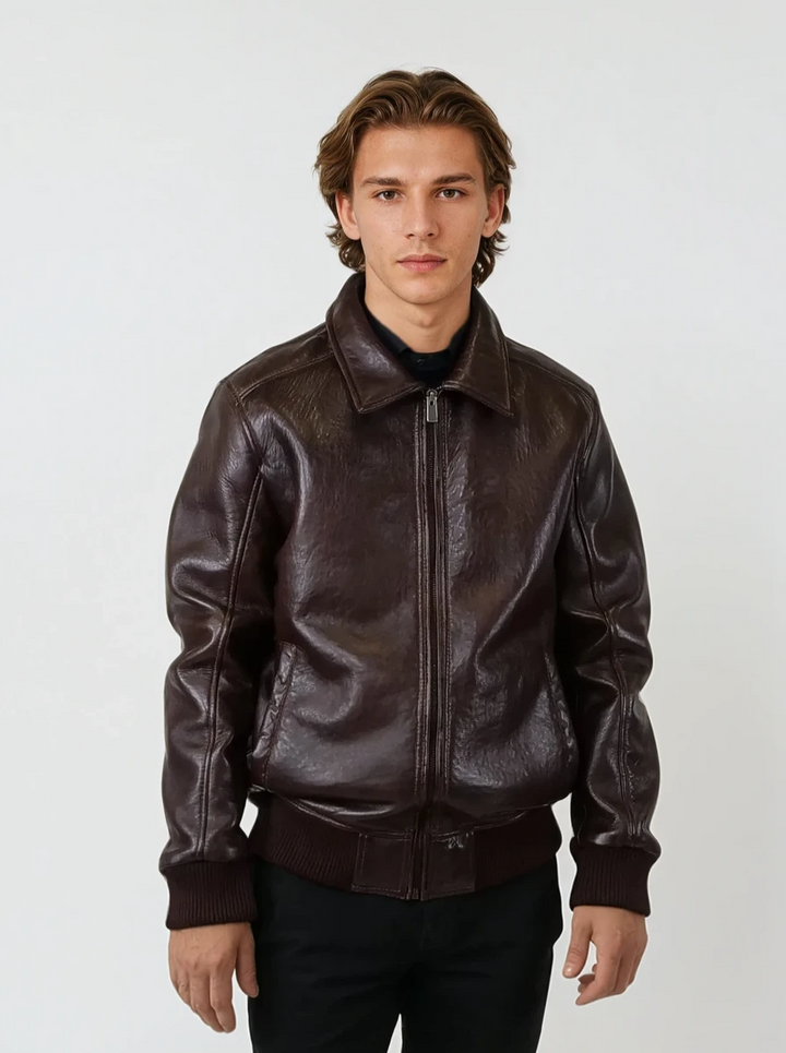 Fallon, 68 cm. - Lamb Leather - Man - Brown