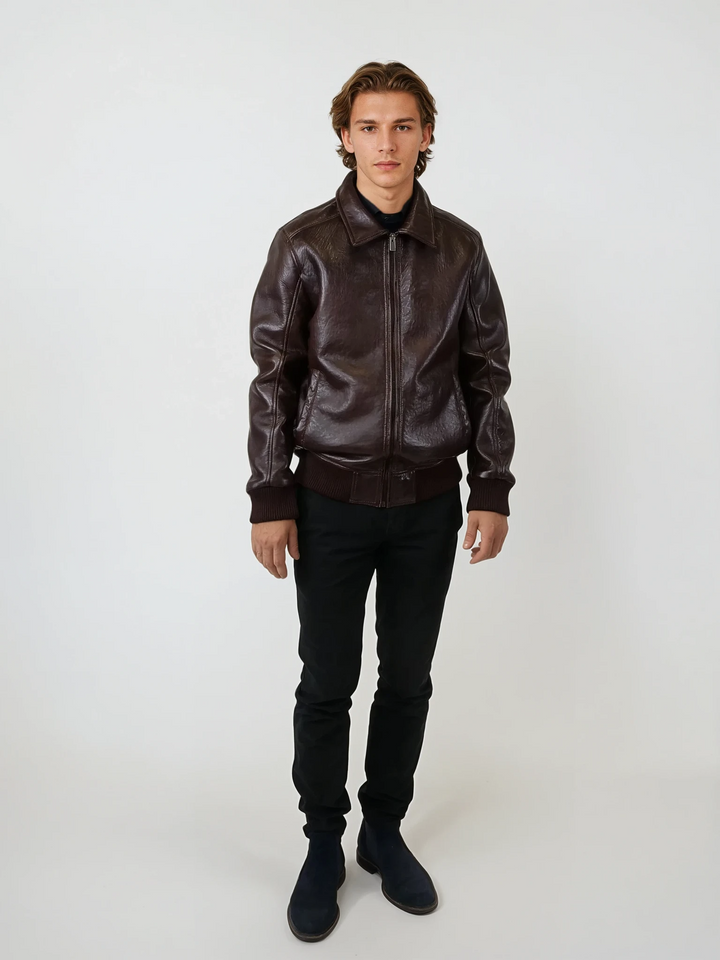 Fallon, 68 cm. - Lamb Leather - Man - Brown