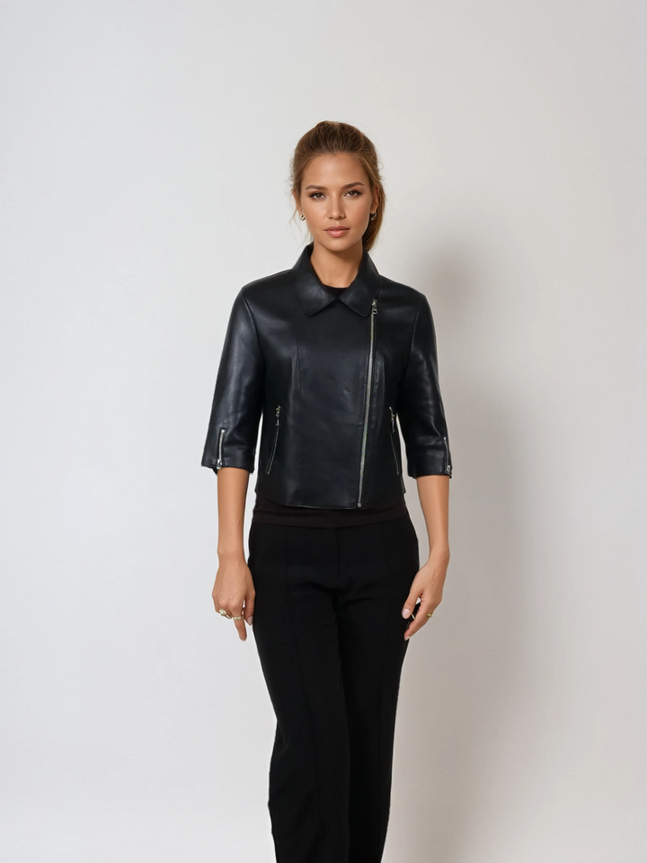 Ditte, 45 cm. - Lamb Dior Leather - Women - Black