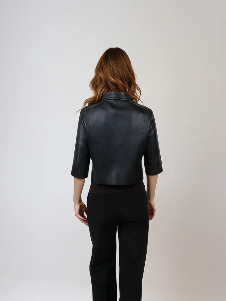 Ditte, 45 cm. - Lamb Dior Leather - Women - Black