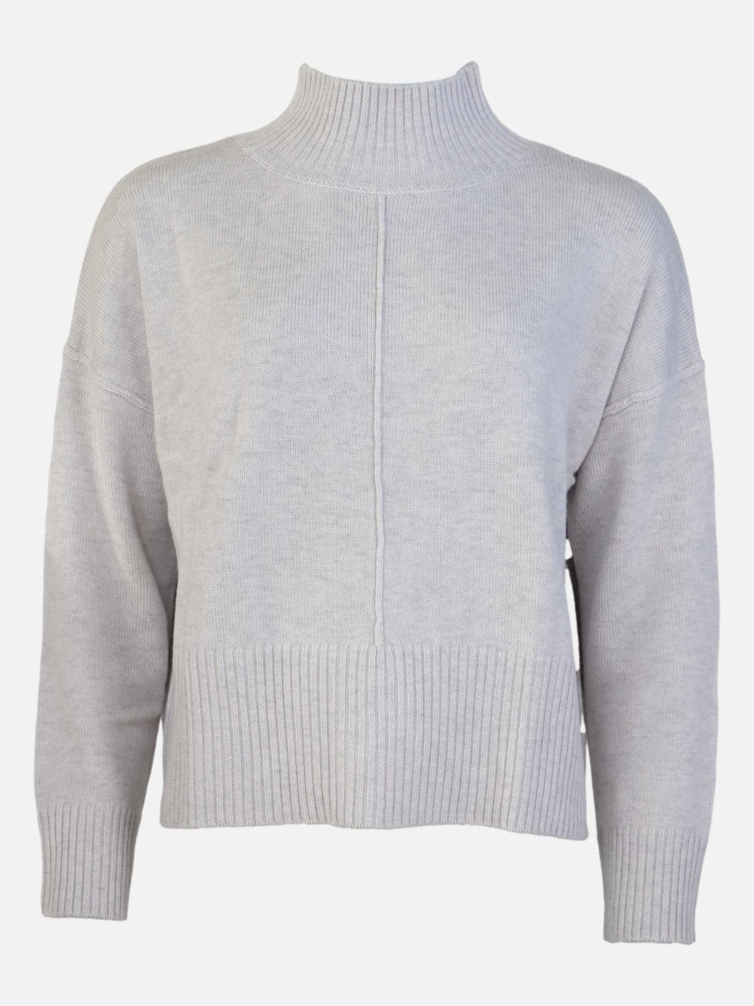 SY-23080 Sweater - 100% uld strik - Dame - Lysegrå