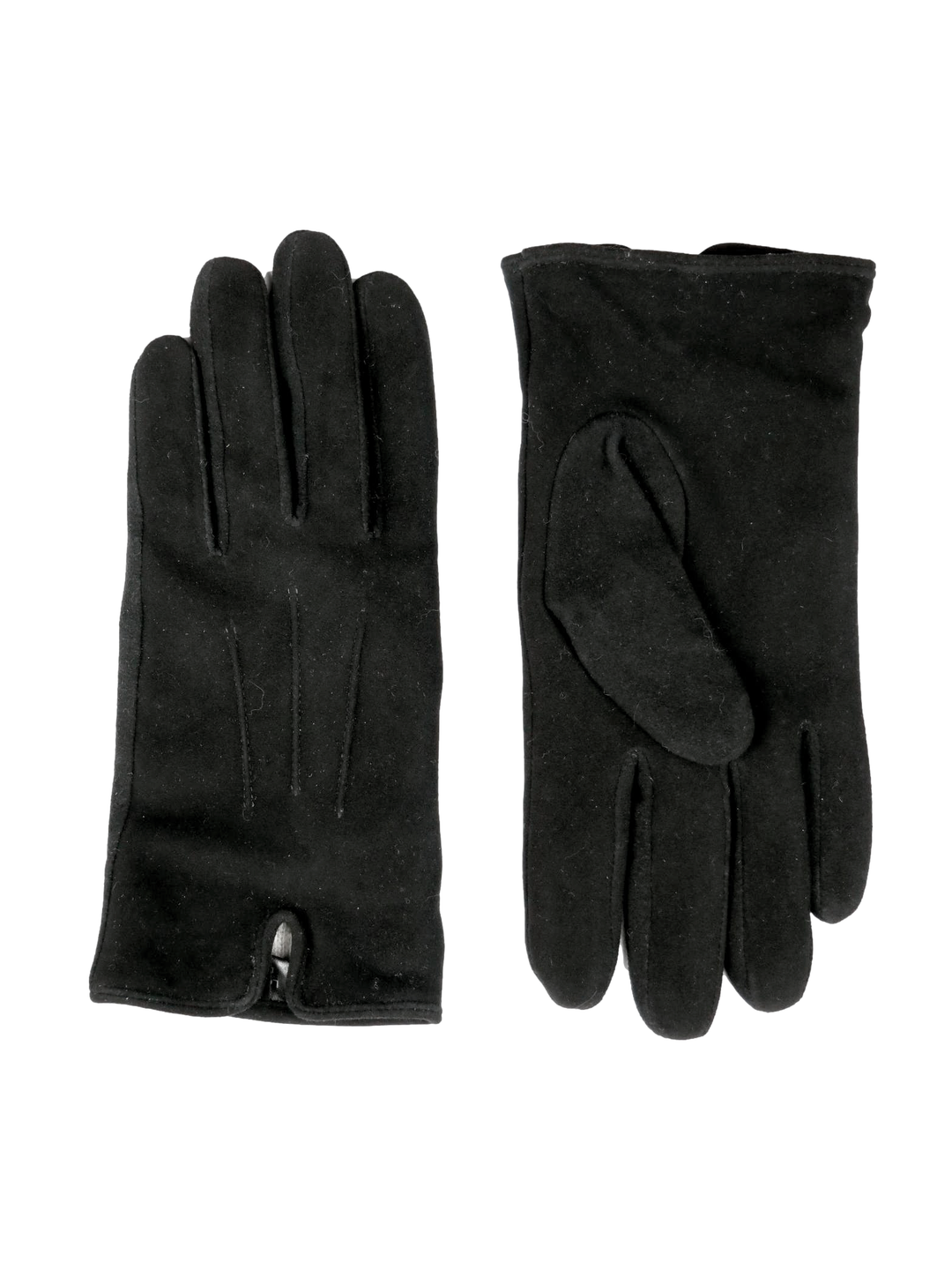 2618 Gloves - Ruskind handsker - Dame - Sorte