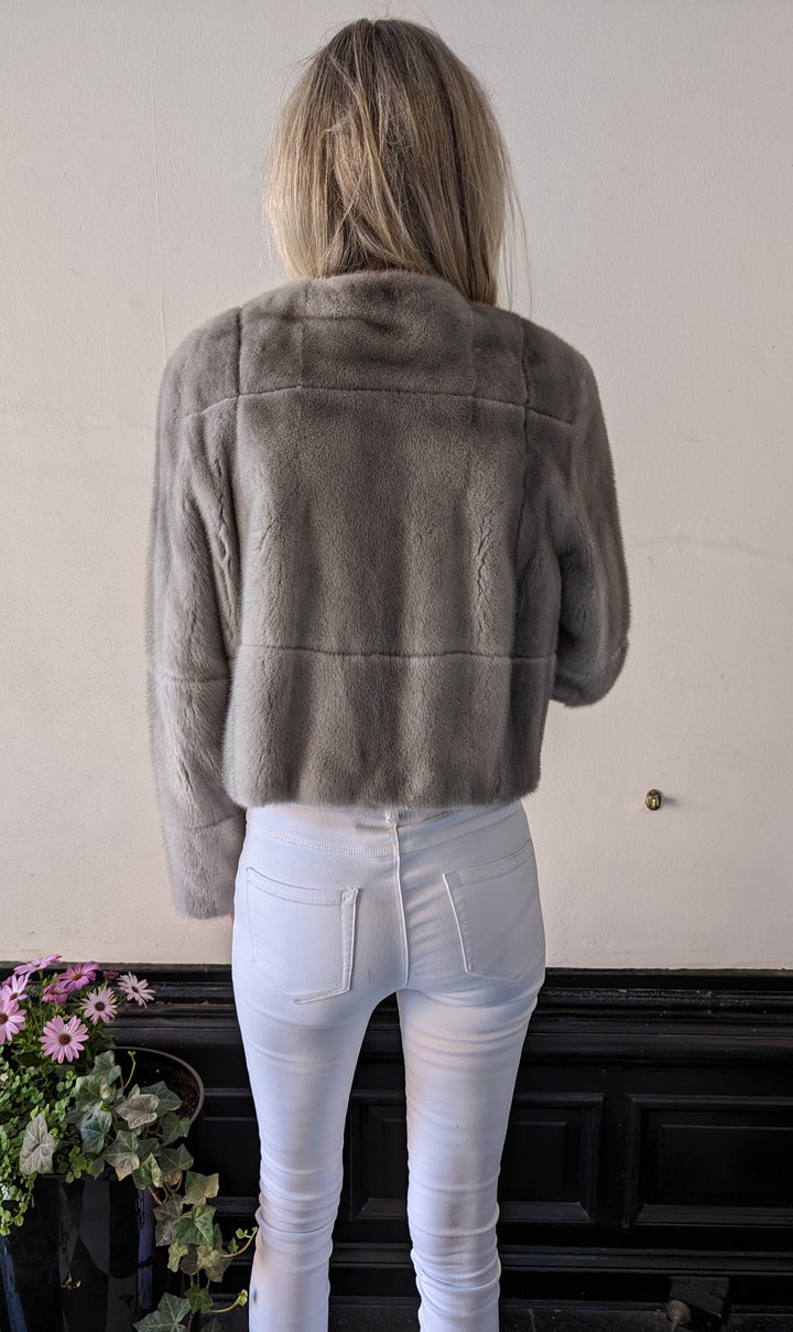 Sandig, 50 cm. - Nerzjacke - Damen - Saphir