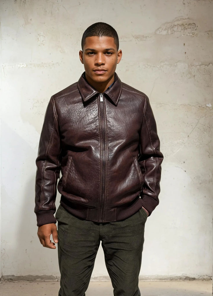 Fallon, 68 cm. - Lamb Leather - Man - Brown