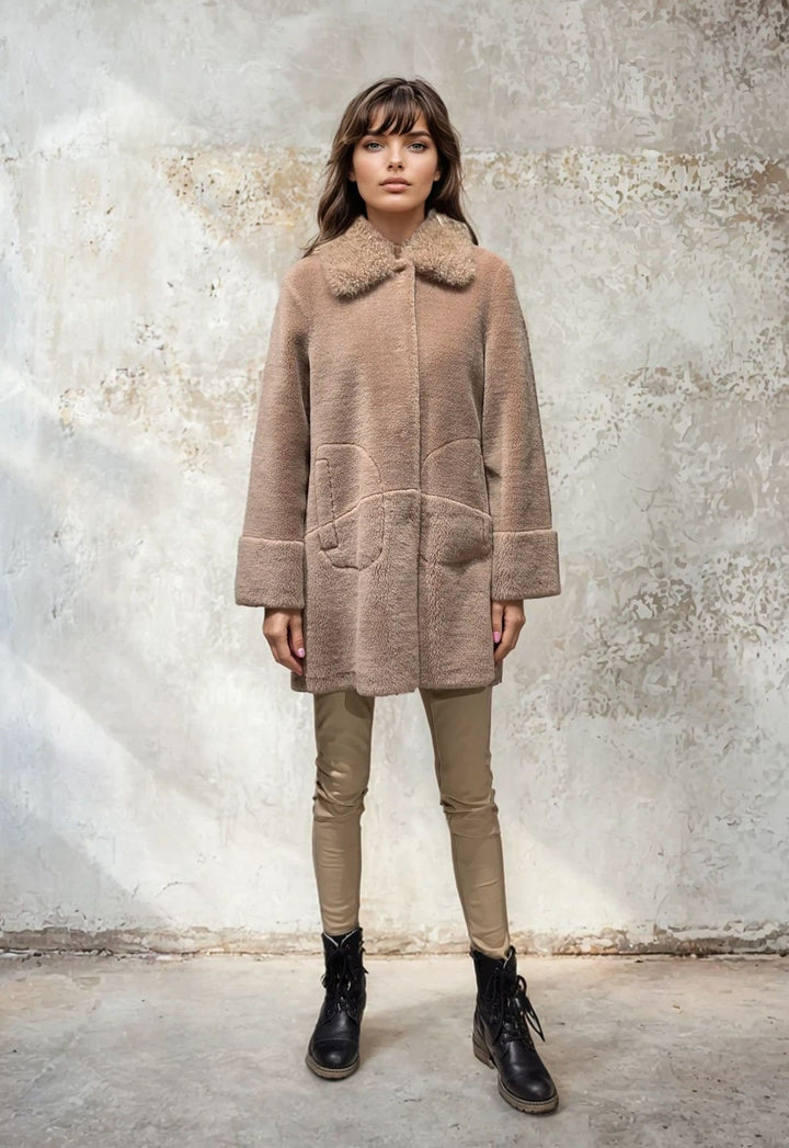 Ivicia, 85 cm. - Krave - Air Wool - Kvinder - Kastanje