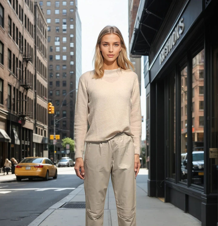 Mki Sweater - 100% Cashmere - Accesories - Light Beige