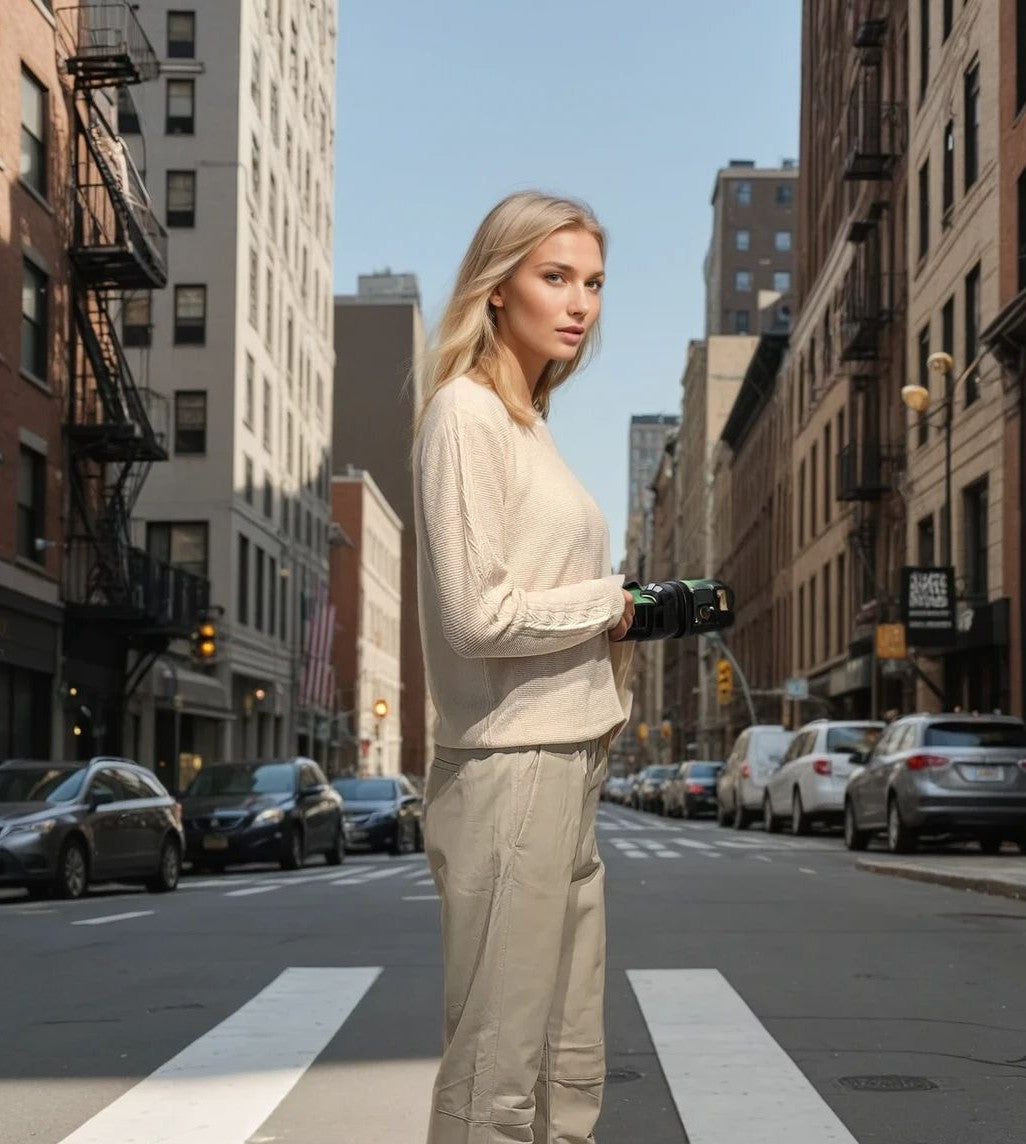 Mki Sweater - 100% Cashmere - Accesories - Light Beige