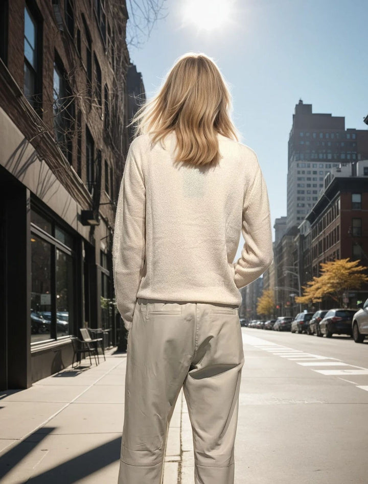 Mki Sweater - 100% Cashmere - Accesories - Light Beige