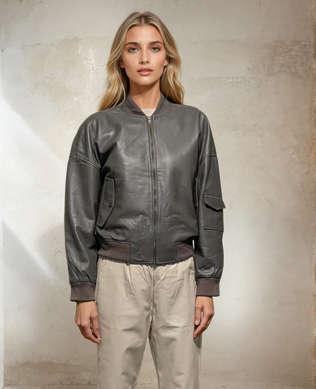 Ibiz, 55 cm.  - Lamb Nappa Leather - Kvinner - Grå