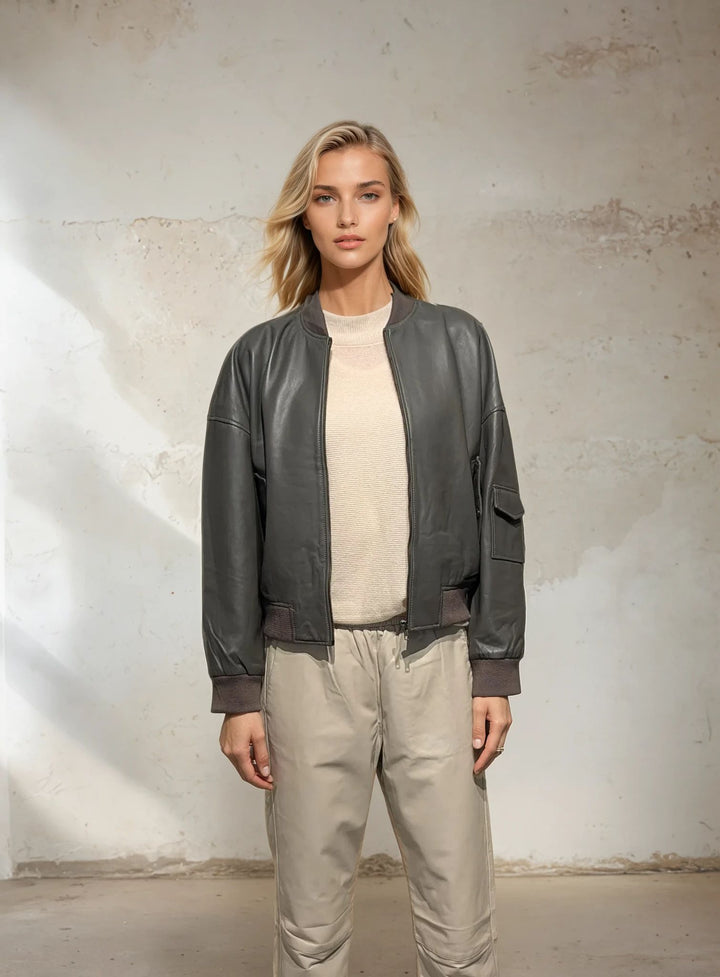 Ibiz, 55 cm.  - Lamb Nappa Leather - Kvinner - Grå