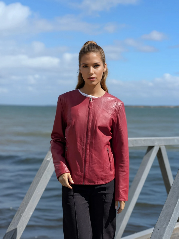 S. 108 - komfort - lam læder - kvinder - rød