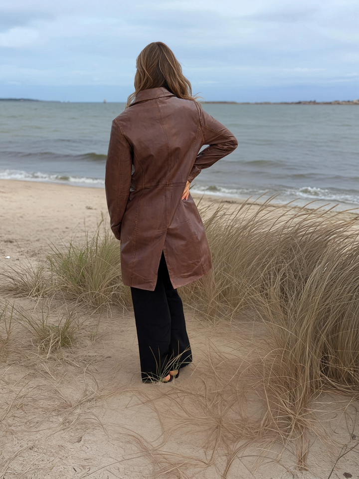 Erika - Lamm Malli Läder - Dam - Kopparbrun