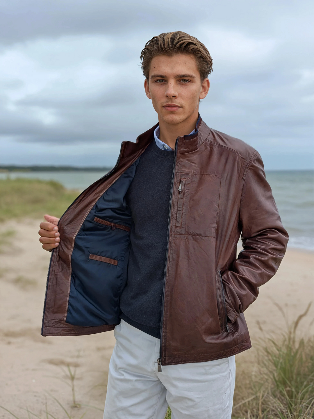 Janus - Lamb Leather - Man - Brown