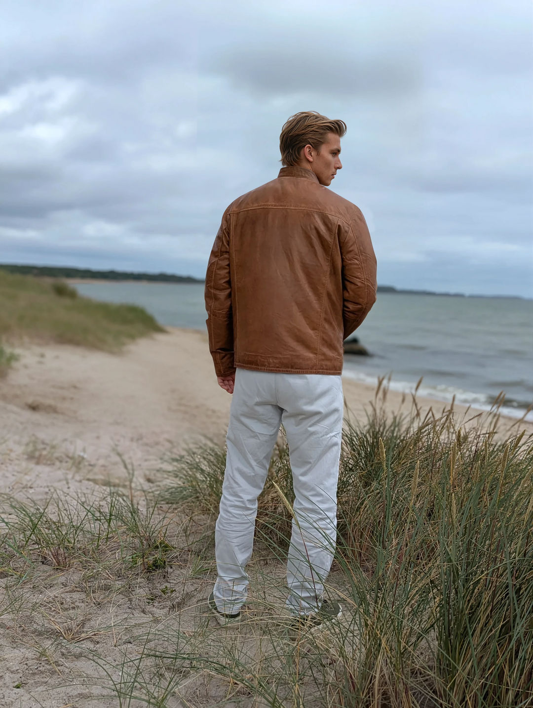 Jason - Lamb Leather - Man - Nut