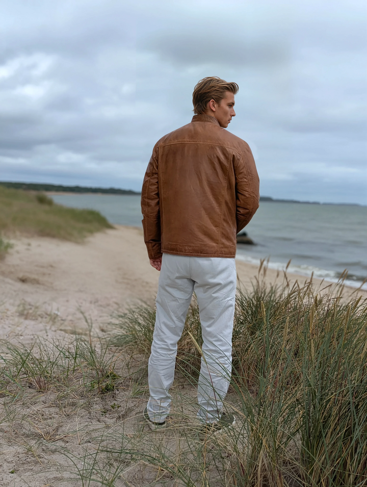 Jason - Lamb Leather - Man - Nut