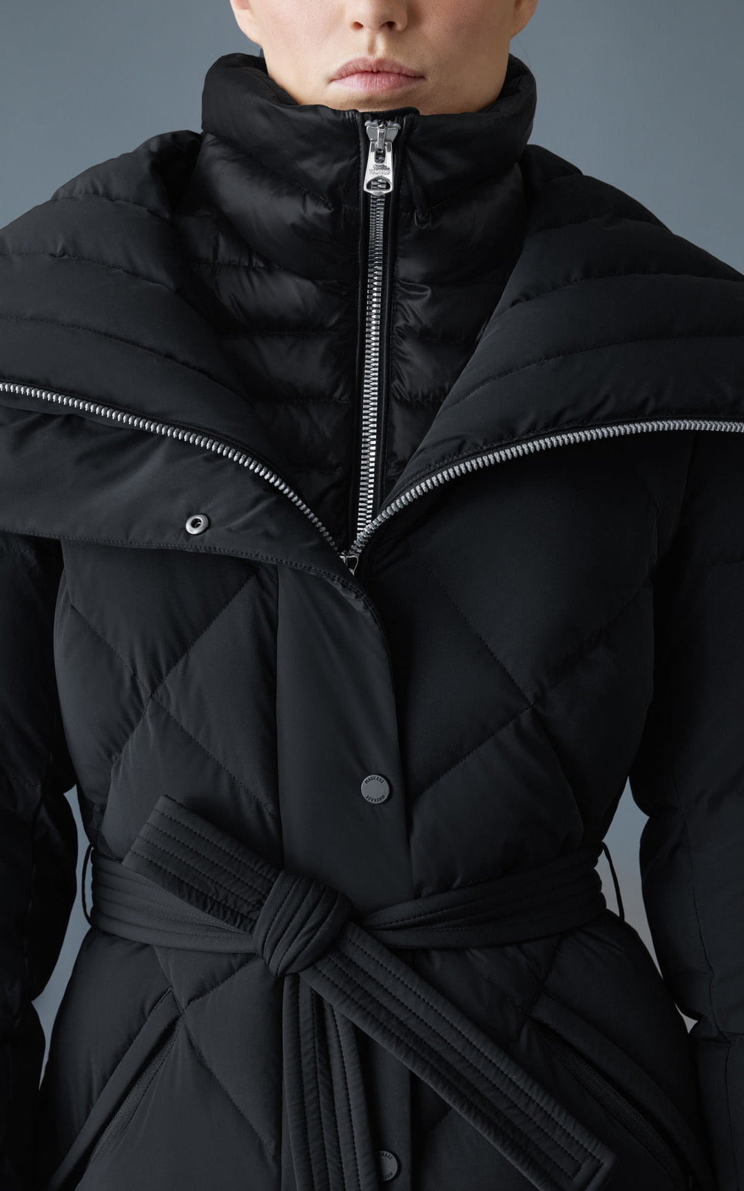 Black Laurella 2-in-1 Long Down Jacket - Women