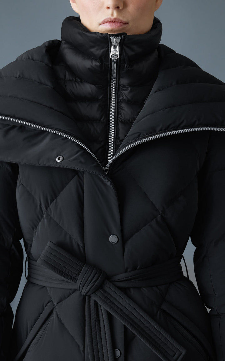 Black Laurella 2-in-1 Long Down Jacket - Women