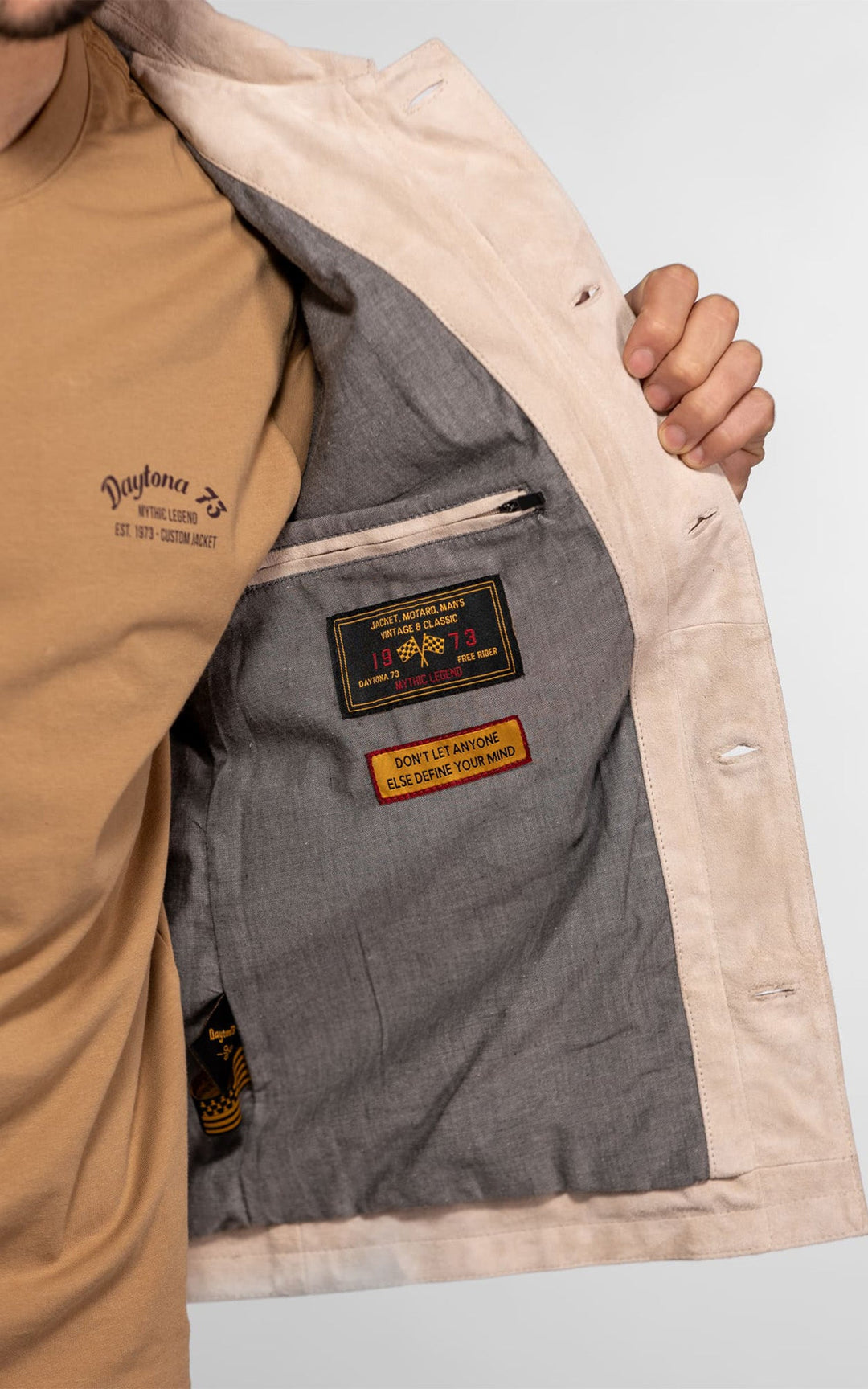 Windham Beige Suede Jacket - Men