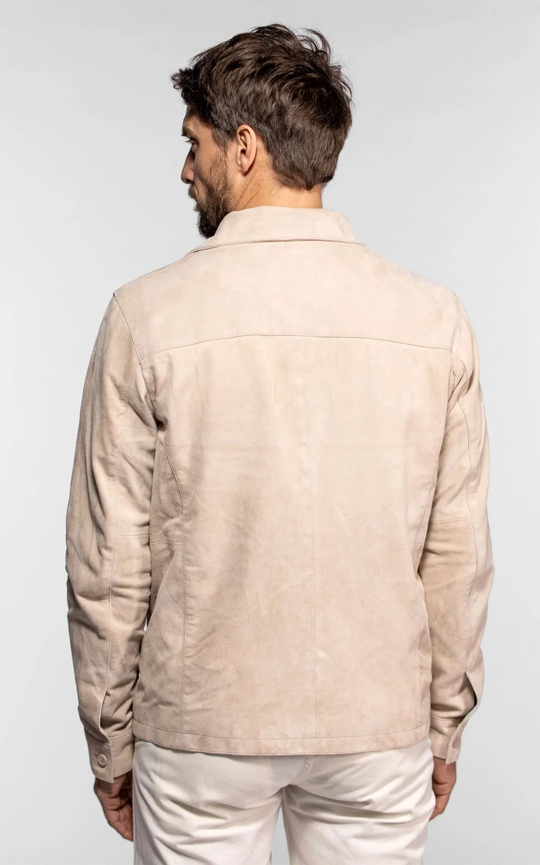 Windham Beige Suede Jacket - Men