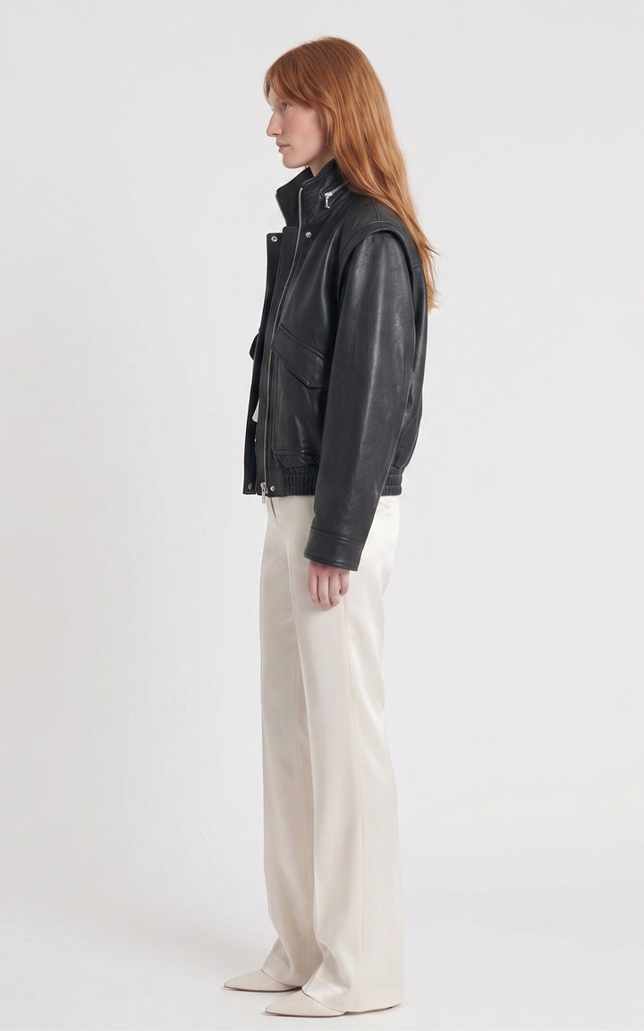 SERGE PARIENTE Leather jacket - Ladies - Black