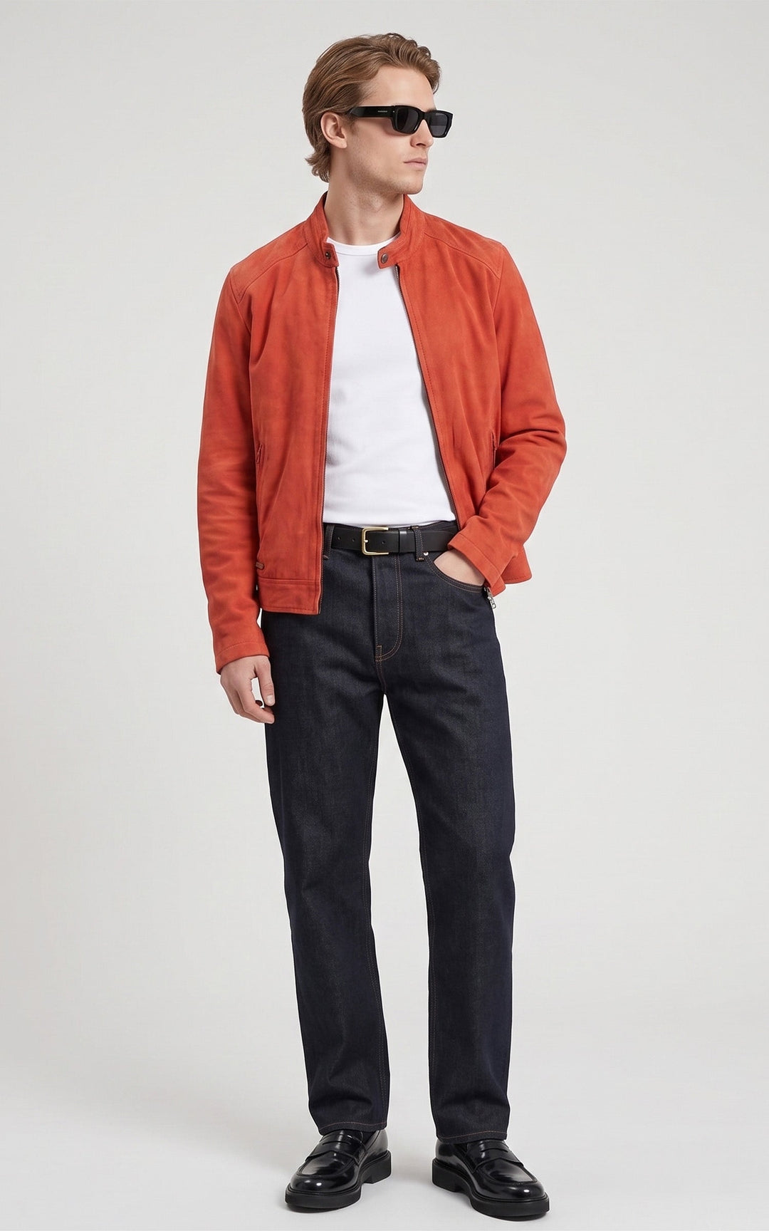 Delf Red Suede Jacket - Men