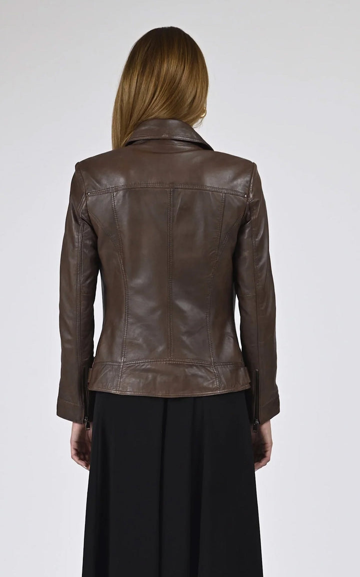Perfecto Janni cuir marron