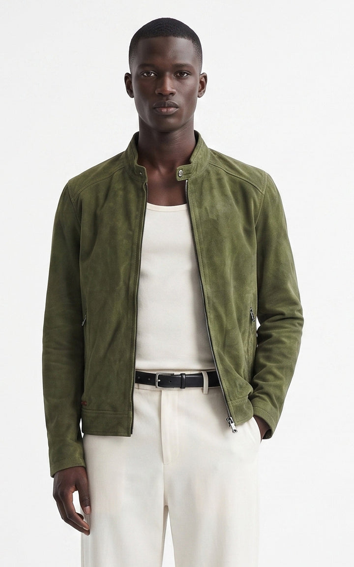 Delf Khaki Suede Jacket - Men