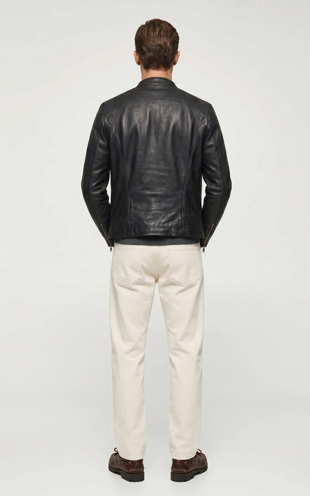 Blouson motard cuir Leni cuir noir