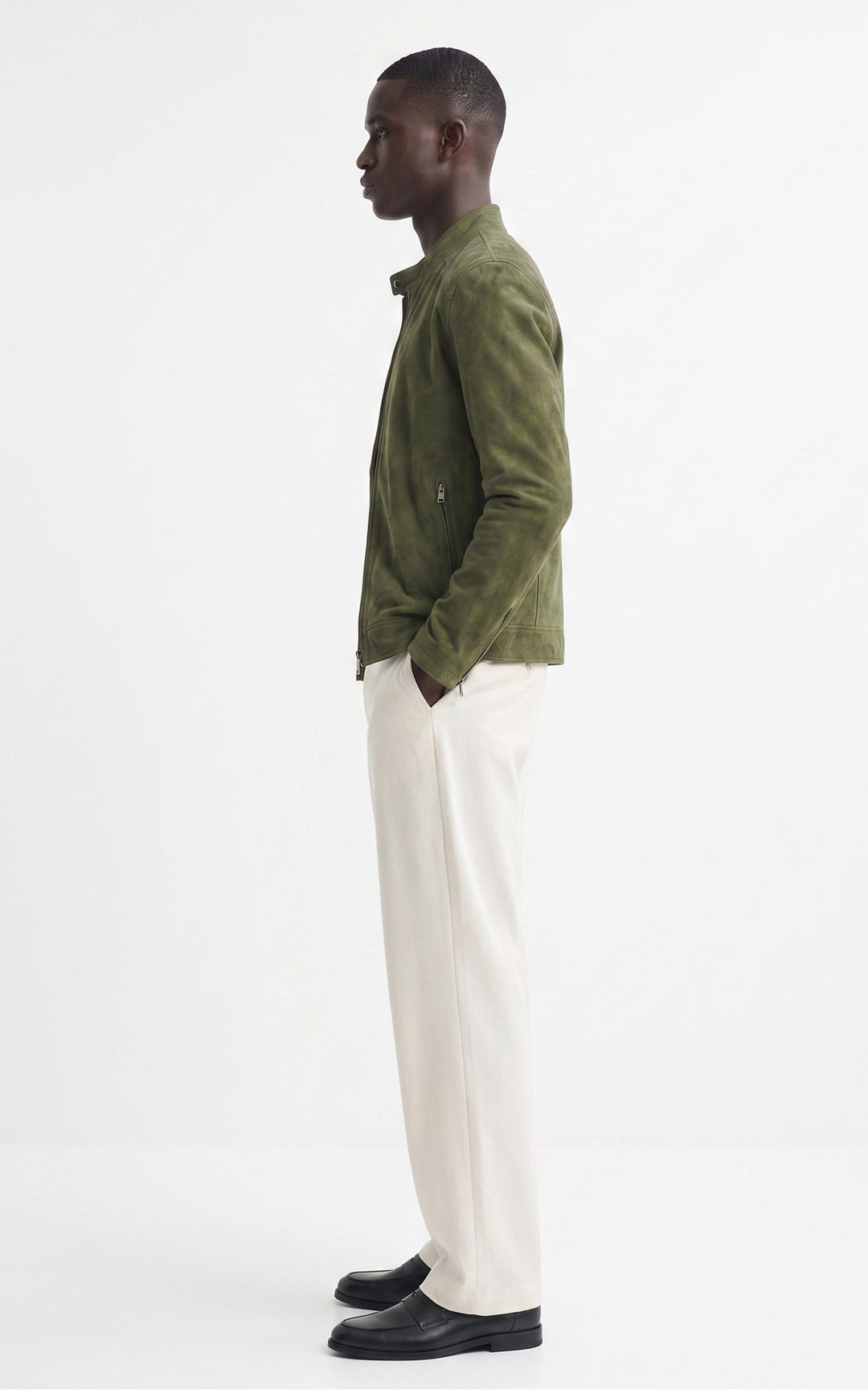 Delf Khaki Suede Jacket - Men