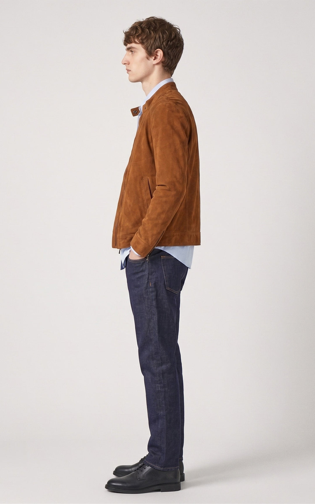 Delf Cognac Suede Jacket - Men