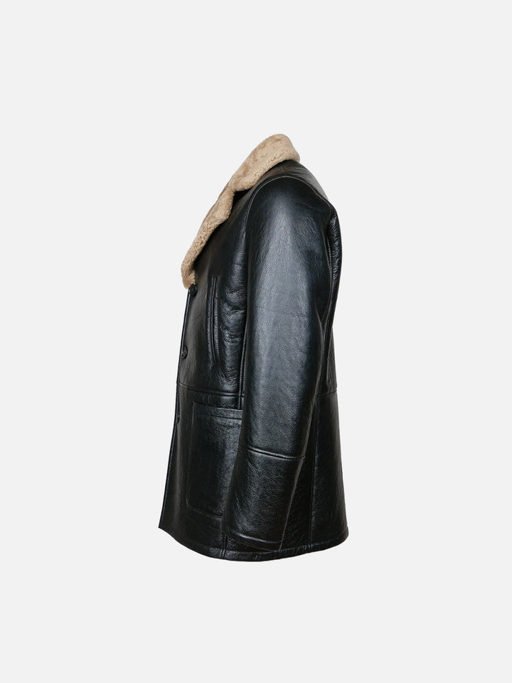 Georges, 82 cm - Rock Lamb shearling jacket - Man - Black