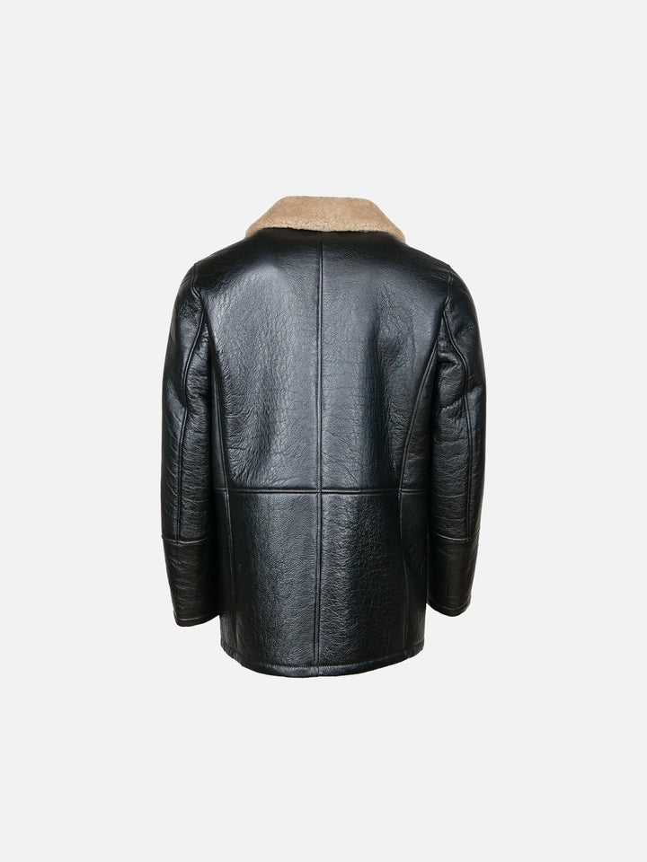 Georges, 82 cm - Rock Lamb shearling jacket - Man - Black