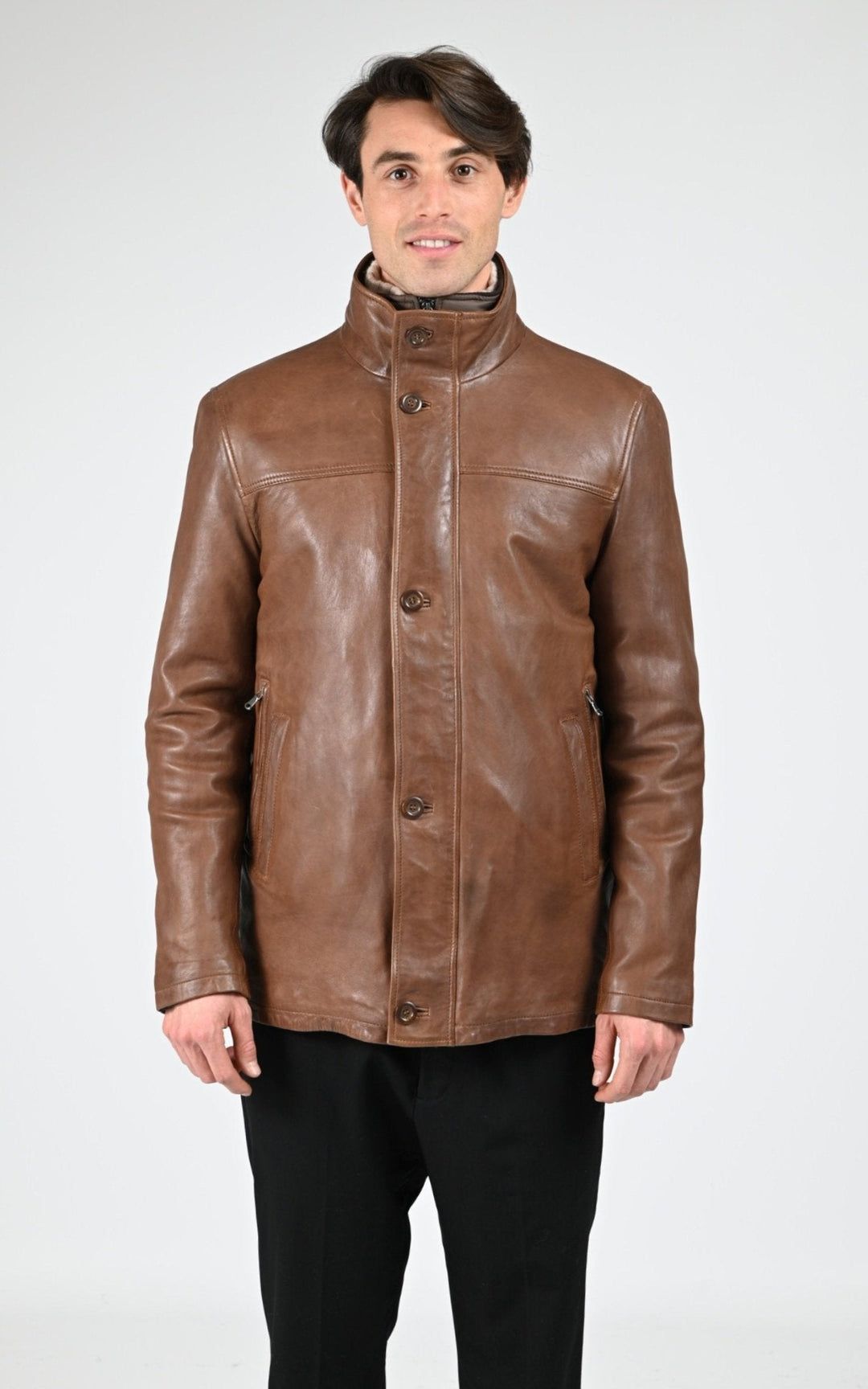 Veste Cuir Homme Daytona 73, modèle Tyler 100120 de couleur bison