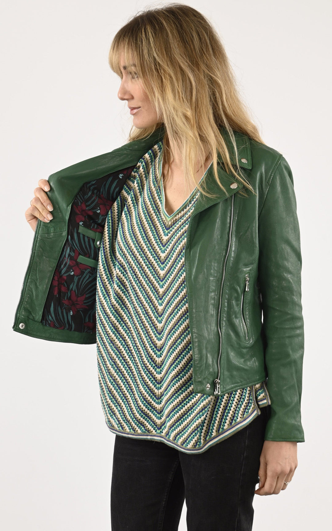 A "OLYMPE 101964" Vert Rose Garden Blouson Femme interior photo