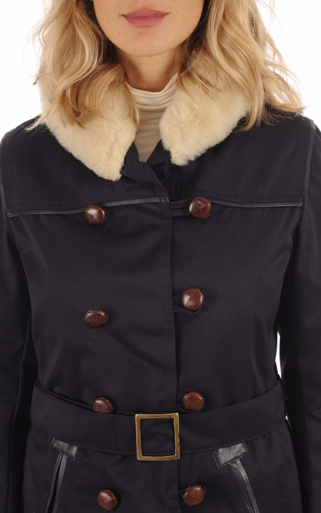 A "CANADIENNE F" Bleu Foncé La Canadienne Veste Femme details photo