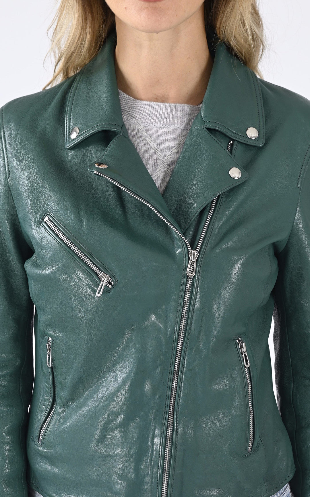 A "OLYMPE 101964" Vert Rose Garden Blouson Femme details photo