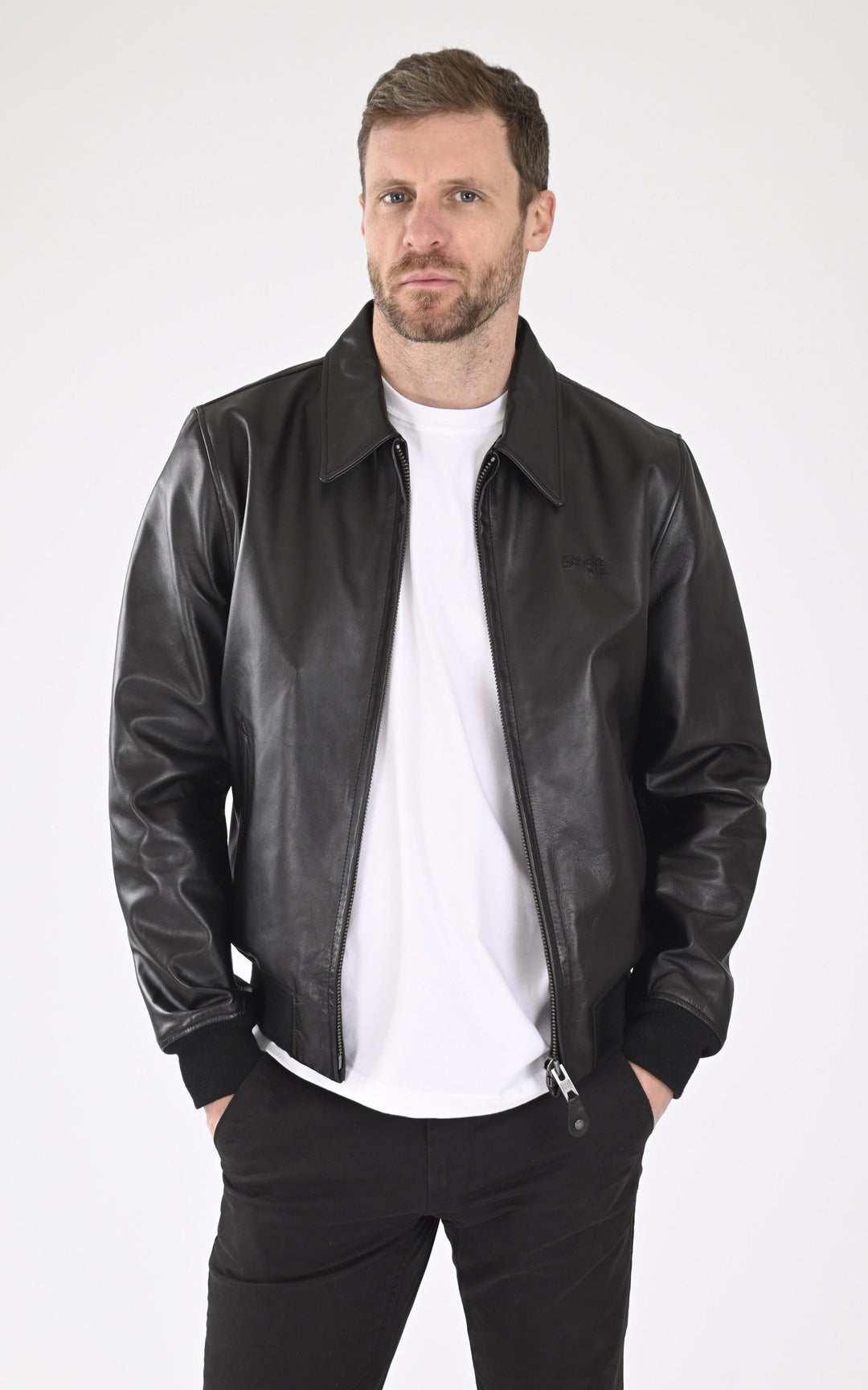 A "LC5100 RIB" Noir Schott Blouson Homme opened photo